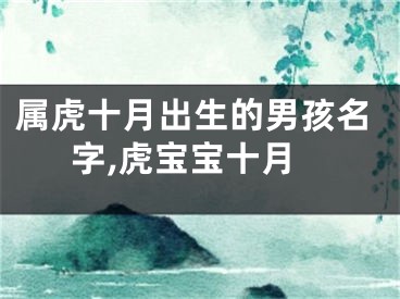 属虎十月出生的男孩名字,虎宝宝十月