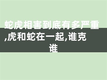 蛇虎相害到底有多严重,虎和蛇在一起,谁克谁