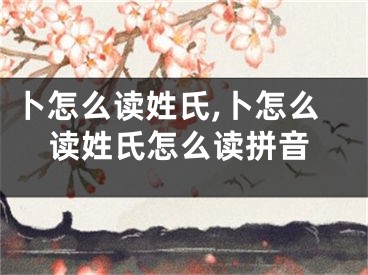 卜怎么读姓氏,卜怎么读姓氏怎么读拼音