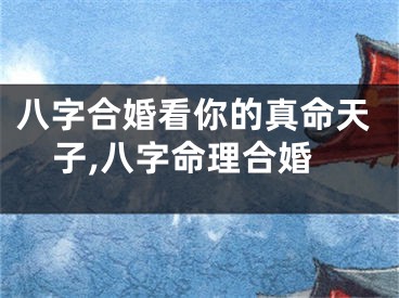 八字合婚看你的真命天子,八字命理合婚