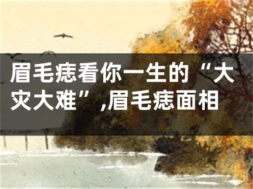 眉毛痣看你一生的“大灾大难”,眉毛痣面相