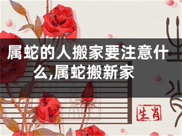 属蛇的人搬家要注意什么,属蛇搬新家