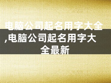 电脑公司起名用字大全,电脑公司起名用字大全最新