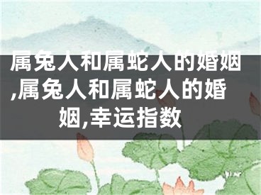 属兔人和属蛇人的婚姻,属兔人和属蛇人的婚姻,幸运指数