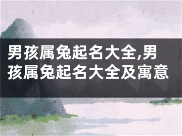 男孩属兔起名大全,男孩属兔起名大全及寓意