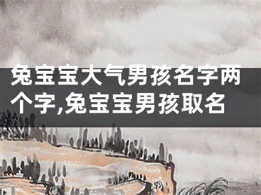 兔宝宝大气男孩名字两个字,兔宝宝男孩取名