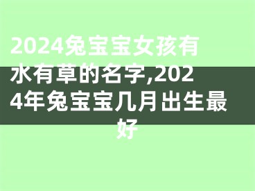 2024兔宝宝女孩有水有草的名字,2024年兔宝宝几月出生最好
