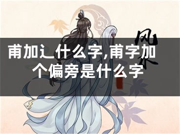 甫加辶什么字,甫字加个偏旁是什么字