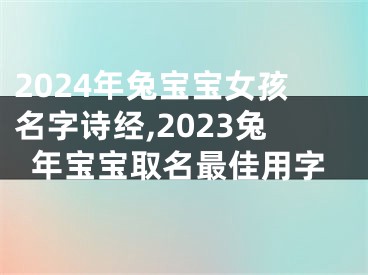 2024年兔宝宝女孩名字诗经,2023兔年宝宝取名最佳用字