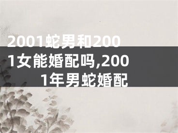2001蛇男和2001女能婚配吗,2001年男蛇婚配