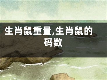 生肖鼠重量,生肖鼠的码数