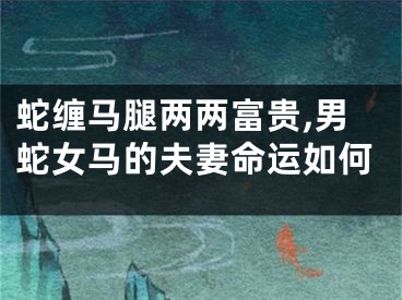 蛇缠马腿两两富贵,男蛇女马的夫妻命运如何