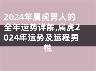 2024年属虎男人的全年运势详解,属虎2024年运势及运程男性