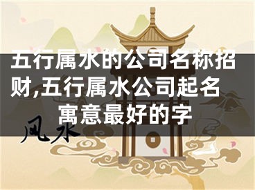 五行属水的公司名称招财,五行属水公司起名寓意最好的字