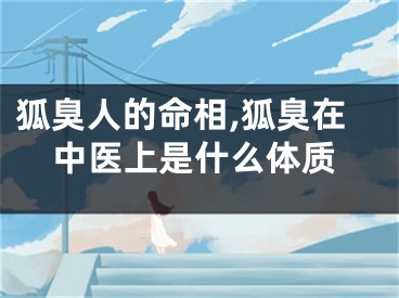 狐臭人的命相,狐臭在中医上是什么体质