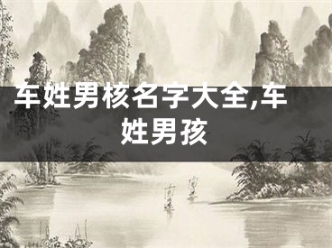 车姓男核名字大全,车姓男孩