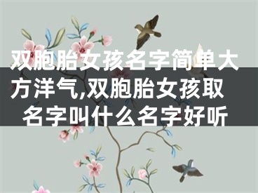 双胞胎女孩名字简单大方洋气,双胞胎女孩取名字叫什么名字好听