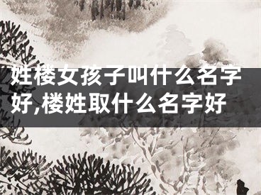 姓楼女孩子叫什么名字好,楼姓取什么名字好