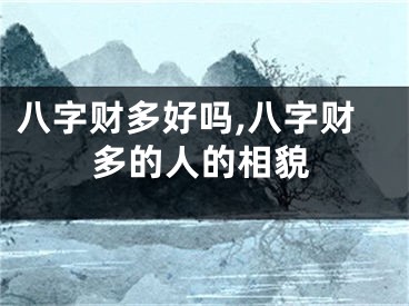 八字财多好吗,八字财多的人的相貌