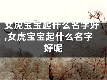 女虎宝宝起什么名字好,女虎宝宝起什么名字好呢