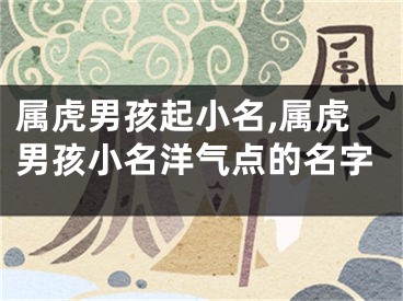 属虎男孩起小名,属虎男孩小名洋气点的名字