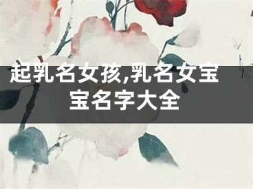 起乳名女孩,乳名女宝宝名字大全