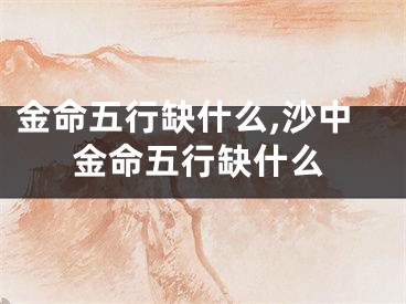 金命五行缺什么,沙中金命五行缺什么