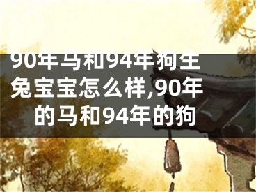 90年马和94年狗生兔宝宝怎么样,90年的马和94年的狗