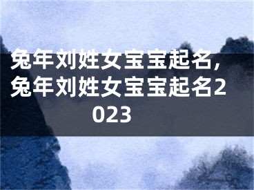 兔年刘姓女宝宝起名,兔年刘姓女宝宝起名2023