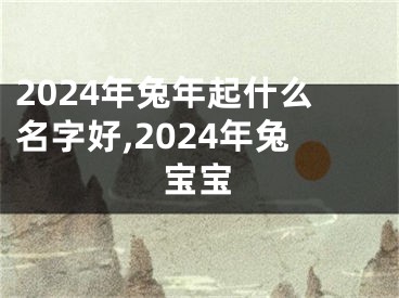 2024年兔年起什么名字好,2024年兔宝宝