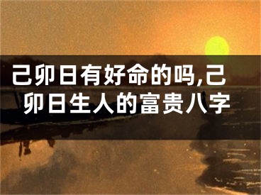 己卯日有好命的吗,己卯日生人的富贵八字