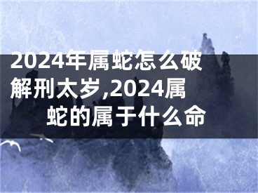 2024年属蛇怎么破解刑太岁,2024属蛇的属于什么命