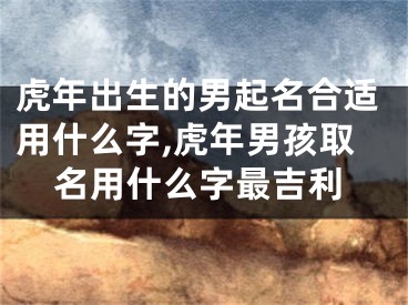 虎年出生的男起名合适用什么字,虎年男孩取名用什么字最吉利