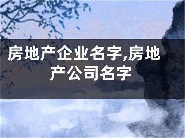 房地产企业名字,房地产公司名字
