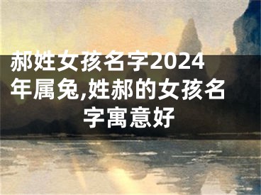 郝姓女孩名字2024年属兔,姓郝的女孩名字寓意好