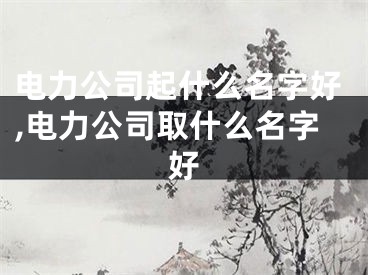 电力公司起什么名字好,电力公司取什么名字好