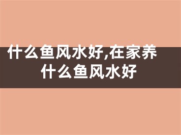 什么鱼风水好,在家养什么鱼风水好