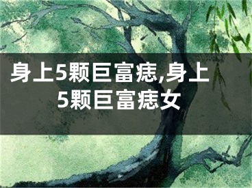 身上5颗巨富痣,身上5颗巨富痣女