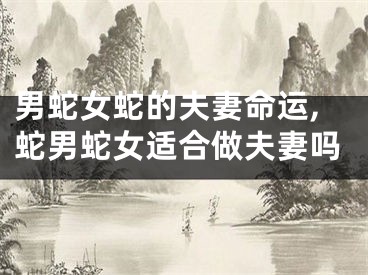 男蛇女蛇的夫妻命运,蛇男蛇女适合做夫妻吗