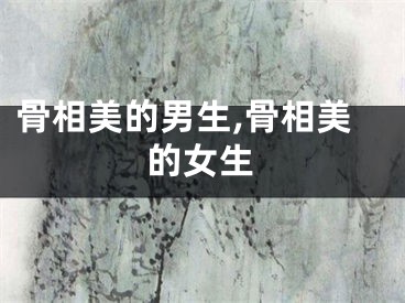 骨相美的男生,骨相美的女生