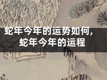 蛇年今年的运势如何,蛇年今年的运程