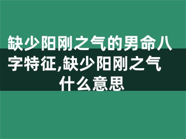 缺少阳刚之气的男命八字特征,缺少阳刚之气什么意思