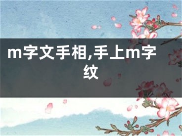 m字文手相,手上m字纹
