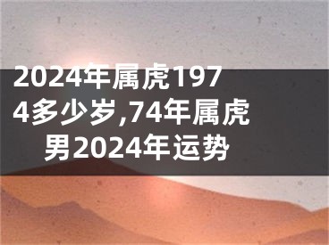2024年属虎1974多少岁,74年属虎男2024年运势
