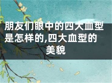 朋友们眼中的四大血型是怎样的,四大血型的美貌