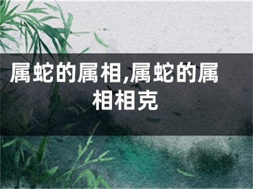 属蛇的属相,属蛇的属相相克