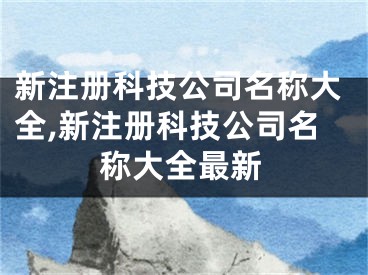 新注册科技公司名称大全,新注册科技公司名称大全最新