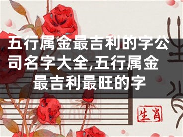 五行属金最吉利的字公司名字大全,五行属金最吉利最旺的字