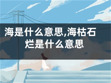 海是什么意思,海枯石烂是什么意思