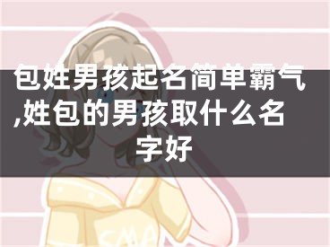 包姓男孩起名简单霸气,姓包的男孩取什么名字好